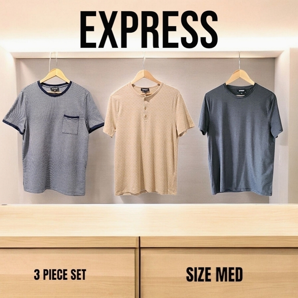 Express Men's Short Sleeve Tee Set - Medium